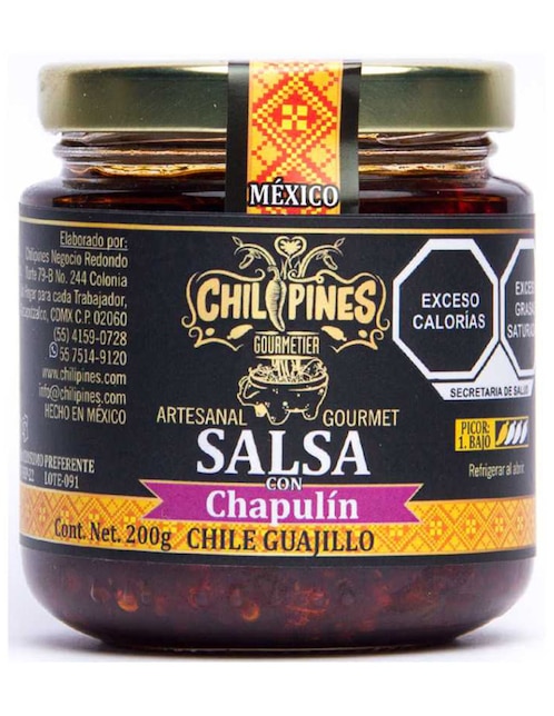 Salsa con chapulín Artesanal 1