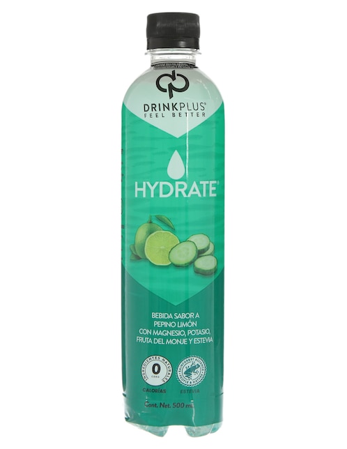 Agua infusionada Drink Plus sabor pepino y limón