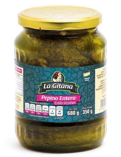 Pepino entero estilo kosher La Gitana 680 gramos