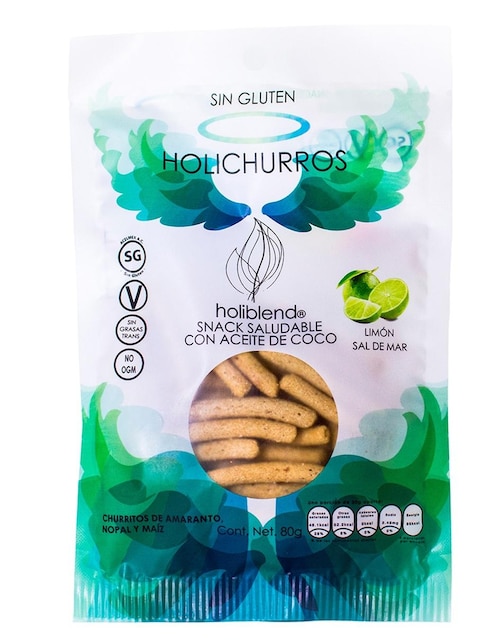 Holichurros limón y sal de mar Holiblend 80 g