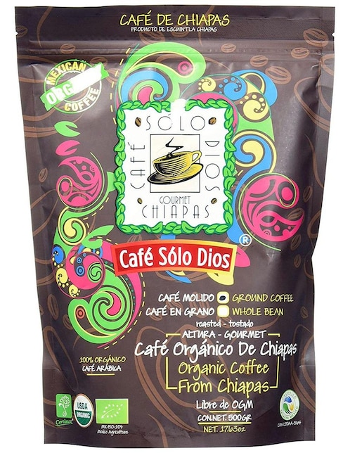 Café orgánico de Chiapas Café Sólo Dios 500 g