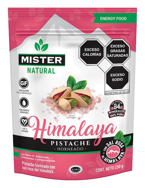 Pistache Horneado con Sal rosa del Himalaya Mister Natural 250 g