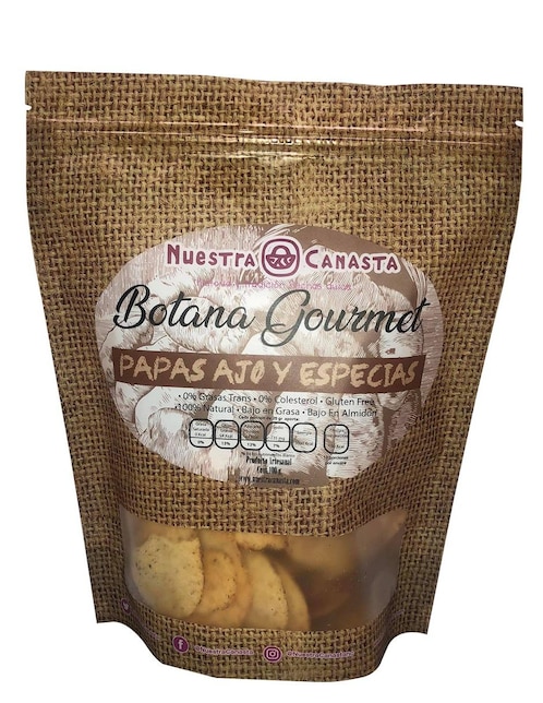 Papas Gourmet ajo y especias Nuestra Canasta 100 g