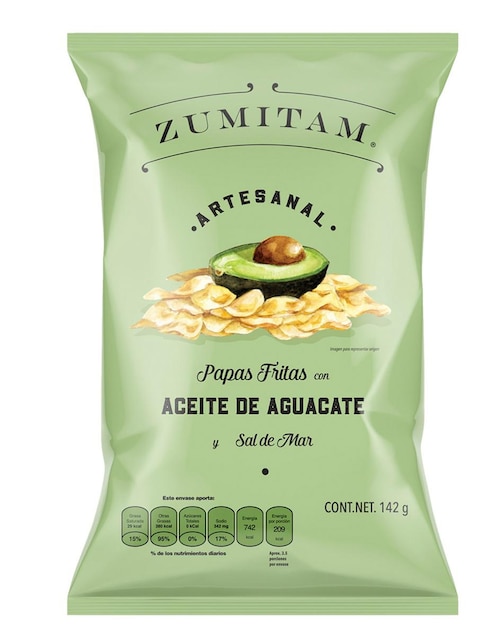 Papas fritas con aceite de aguacate Zumitam 142 g