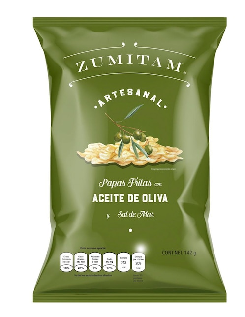 Papas fritas con aceite de oliva Zumitam 142 g