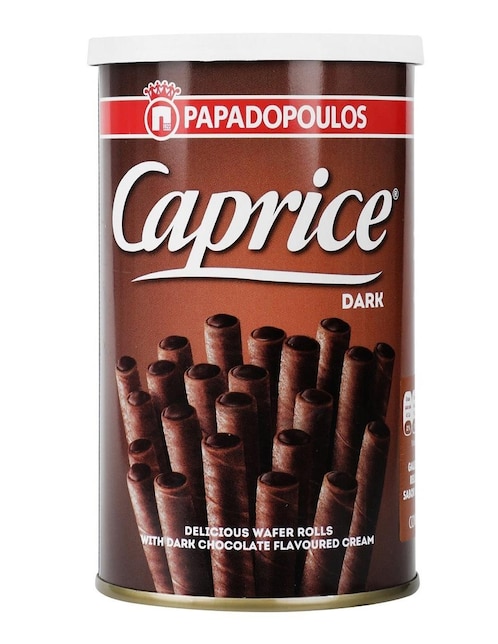 Galletas de barquillo con chocolate amargo Caprice 115 g