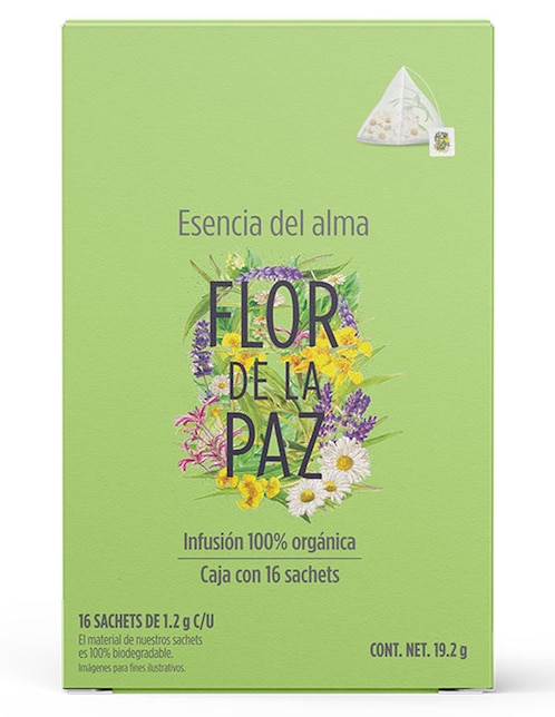 Té manzanilla y menta en sachet Flor de la Paz Esencia del alma 19.2 g