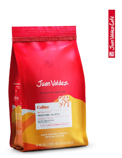 Café molido sabor durazno Juan Valdez 250 g