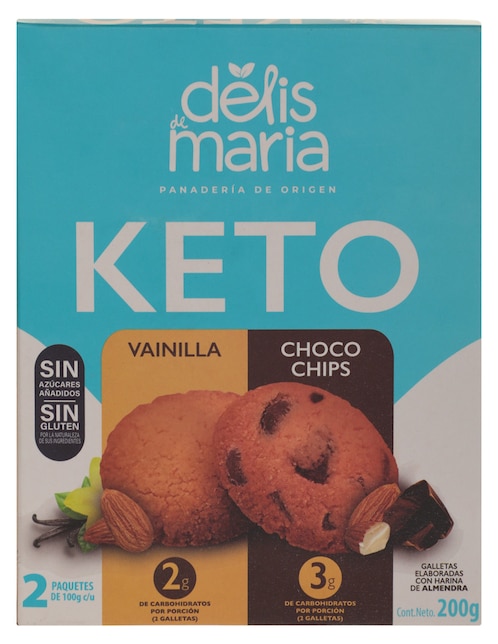 Galletas de vainilla y choco chips Delis de Maria Keto