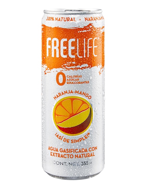 Agua gasificada sabor naranja mango 1