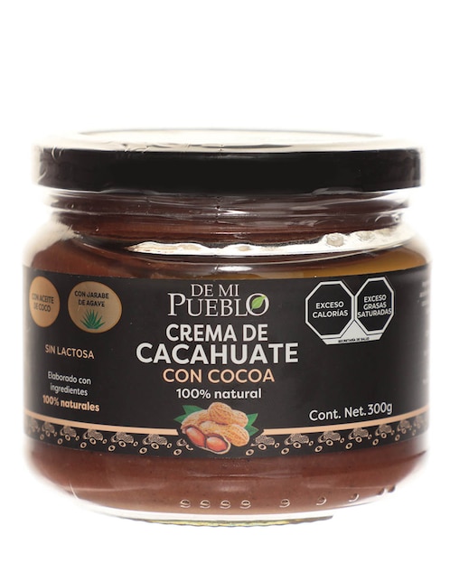 Crema de cacahuate de sabor cocoa De Mi Pueblo 300 g