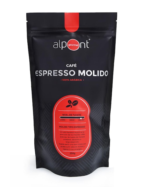 Café espresso molido sabor tostado de México Alpont Gourmet espresso 250 g