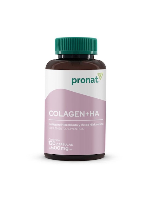 Suplemento Colagen + HA Pronat con colagéno hidrolizado 120 cápsulas