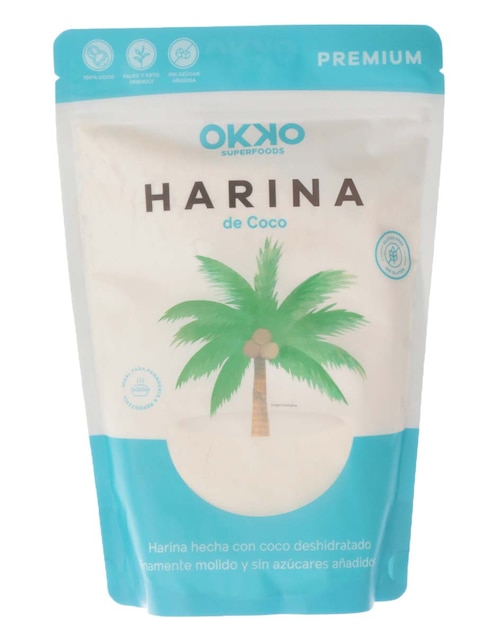 Harina de coco Okko Superfoods Premium para panadería y repostería