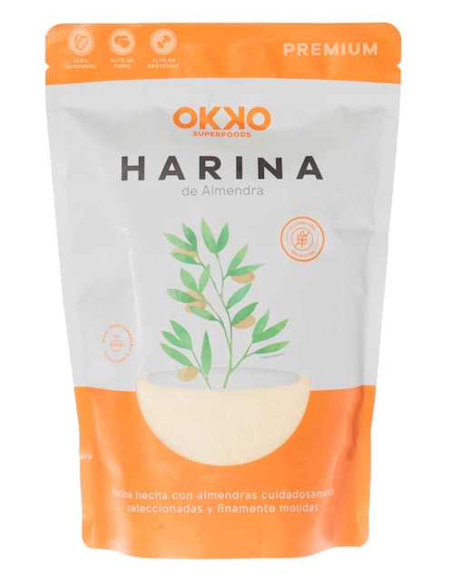 Harina de almendra Okko Superfoods Premium para panadería y repostería