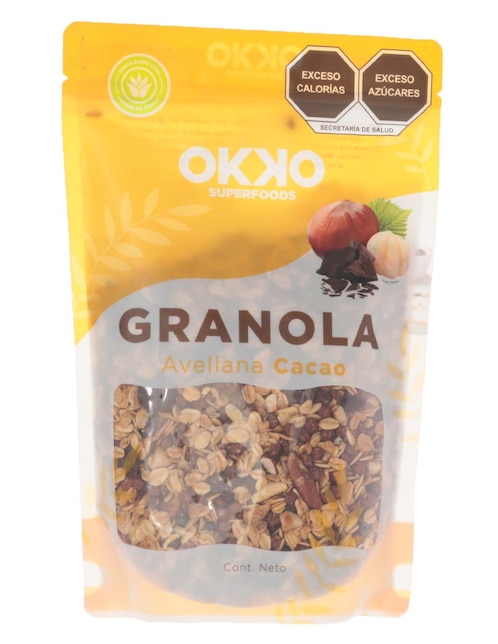 Cereal de granola avellana cacao Okko Superfoods