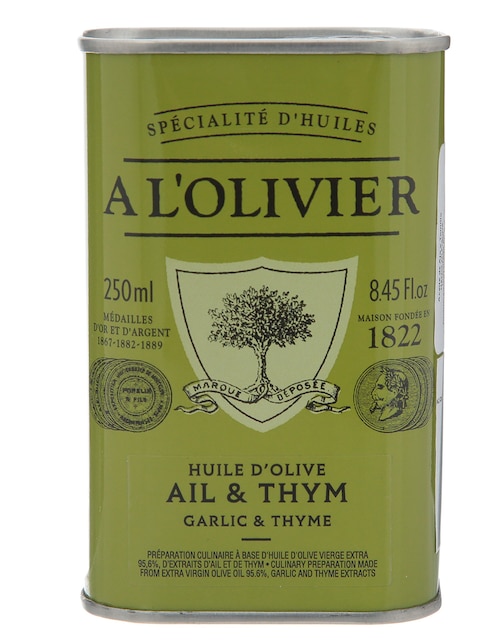 Aceite de ajo y tomillo Al'Olivier