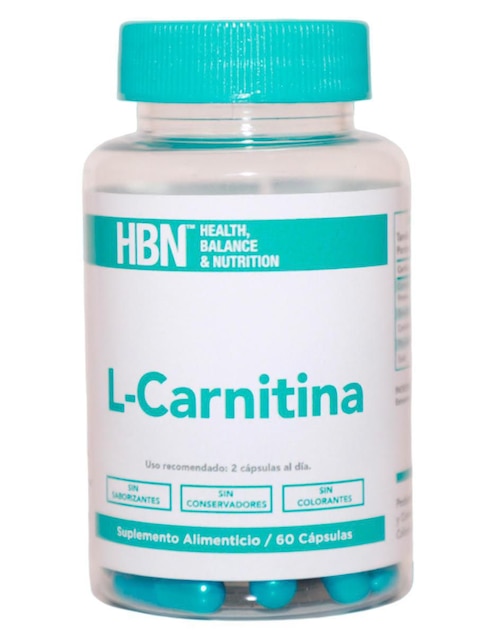 Cápsulas de L-carnitina Hbn con l-carnitina sabor natural de 60 cápsulas