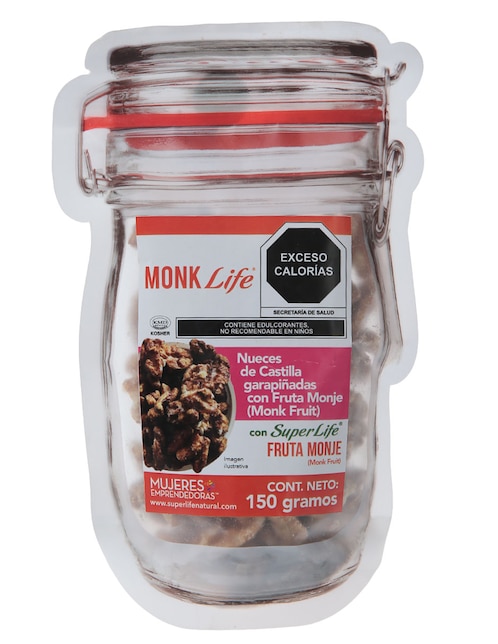 Nueces de castilla garapiñadas con fruta monje Super Life 150 g