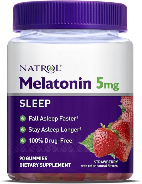 Melatonina 5 mg Natrol sabor fresa 90 gomitas