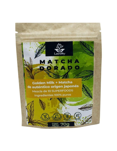 Bebida en polvo matcha dorado de matcha Laurelthy 70 g