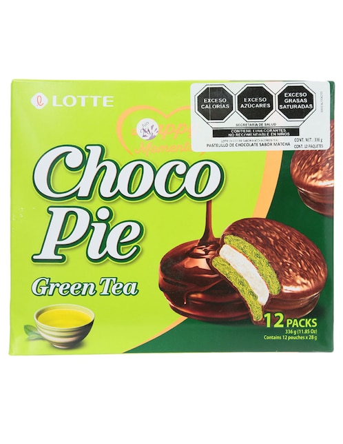 Galletas de matcha Lotte Choco Pie
