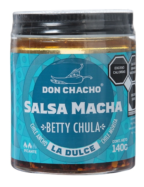 Salsa macha sabor chile ancho y chile morita Don Chacho Betty chula