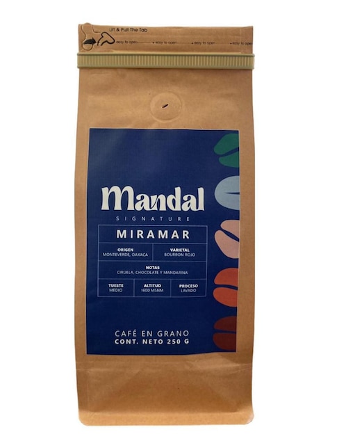 Café de grano sabor chocolate Mandal Signature Miramar 250 g