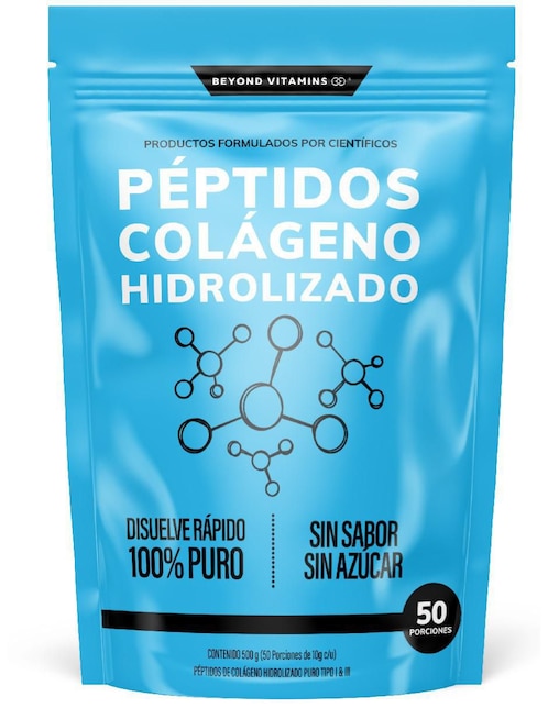 Péptidos de Colágeno Hidrolizado Puro Certificado 100% Pastoreo Libre Beyond Vitamins 500 g