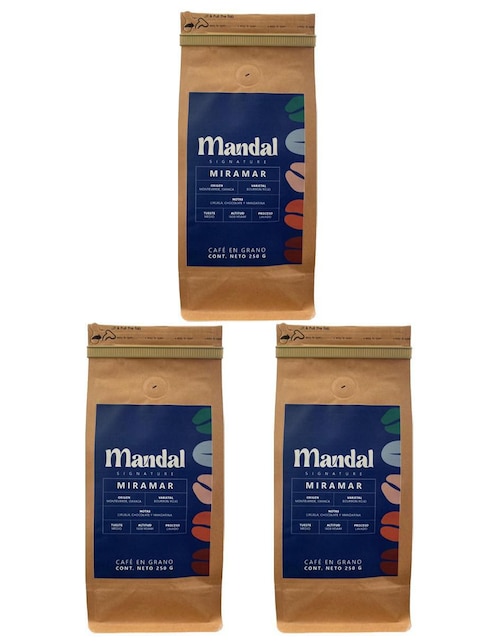 Café de grano sabor chocolate Mandal Signature Miramar 750 g