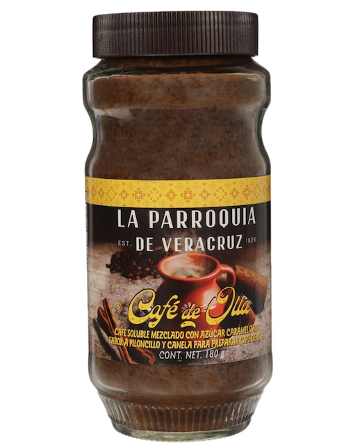 Café soluble sabor piloncillo y canela La Parroquia 180 g