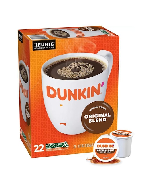 Cápsulas de café original Dunkin Keurig 22 cápsulas