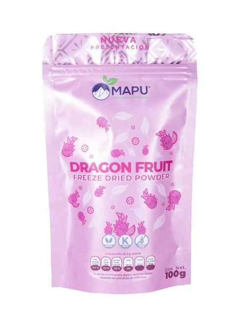 Bebida en polvo Dragon Fruit de pitahaya Mapu 100 g