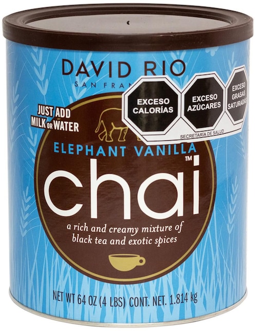 Bebida en polvo Elephant Vanilla de chai David Rio 1.814 kg