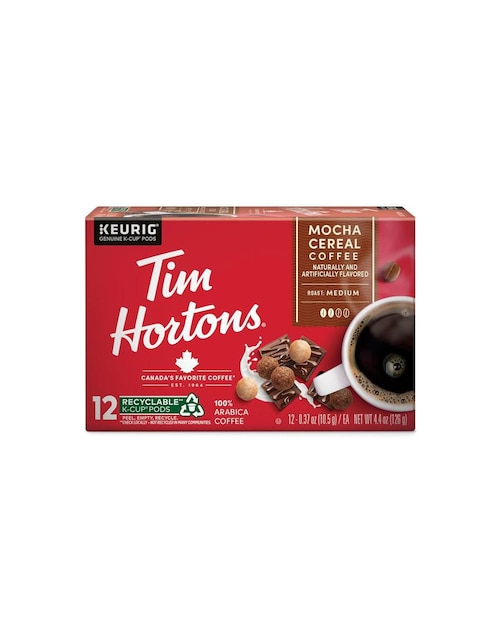 Cápsulas de café de mocha Tim Hortons Keurig 12 piezas