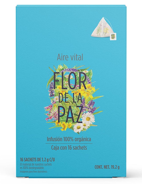 Té diferentes sabores en flores y frutas deshidratadas Flor de la paz 19.2 g