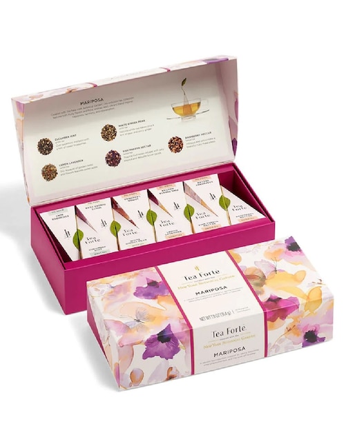 Té diferentes sabores en flores y fruta deshidratada Tea Forte Mariposa Piramides 314 g