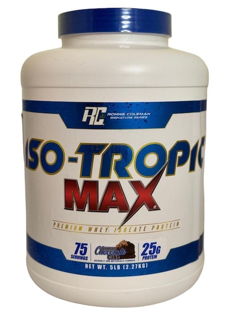 Iso Tropic Max Ronnie Coleman con suero de leche chocolate sabor chocolate