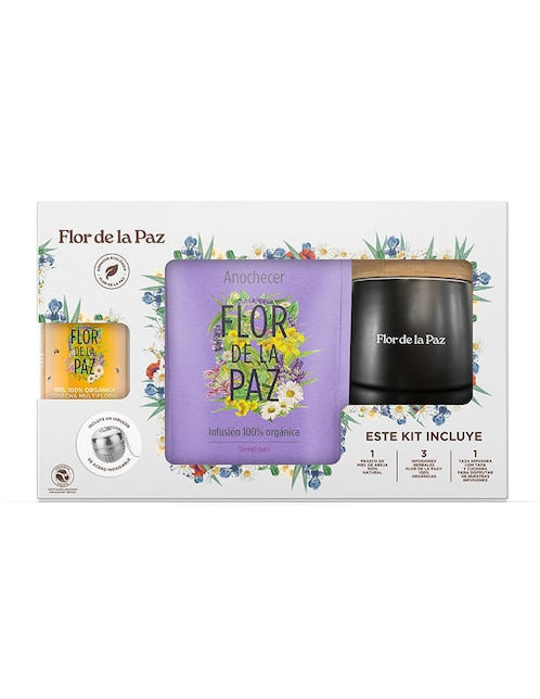 Kit de té sabor frutal y floral en hoja Flor de la Paz 390 g