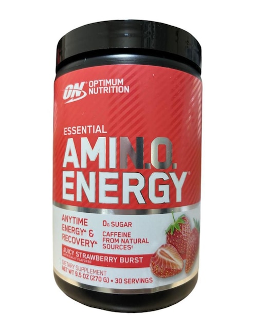 Amino Energy Optimum Nutrition Con Bcaas Optimum Nutrition con aminoácidos y electrolitos sabor fresa
