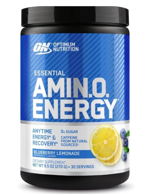 Amino Energy Optimum Nutrition con BCAAS con aminoácidos sabor limón y blackberry
