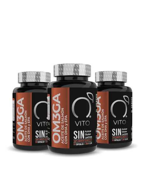 Set de suplementos alimenticios Vito - Vitaminas Totales con aceite de salmón