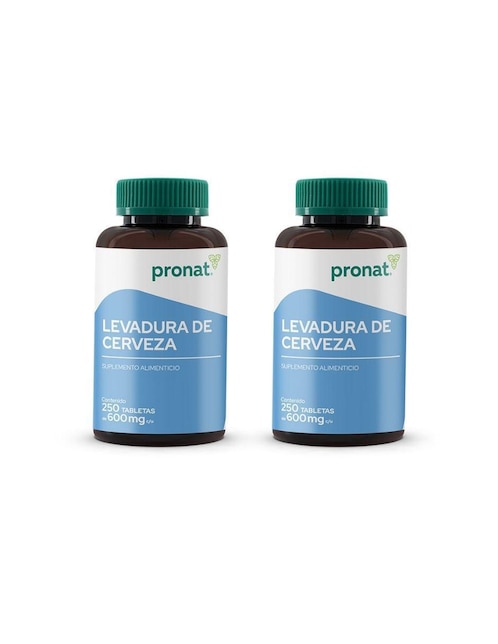 Set suplemento levadura de cerveza Pronat con complejo B 2 piezas
