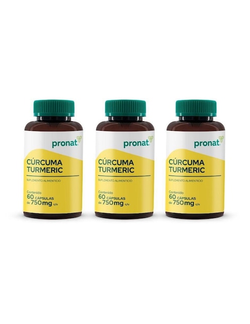 Kit de suplementos alimenticios Cúrcuma Turmeric Pronat