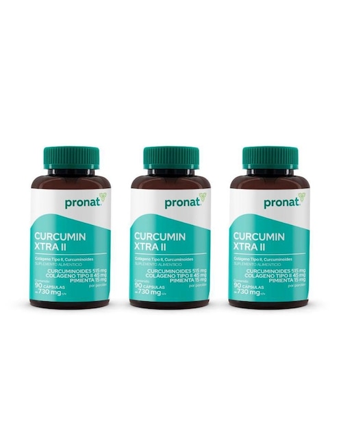 Kit de suplementos alimenticios Curcumin Xtra Colágeno Tipo 2 - Pronat Pronat
