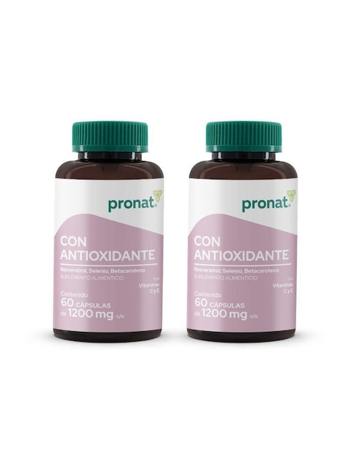 Set de suplementos alimenticios Antioxidante con Resveratrol Pronat