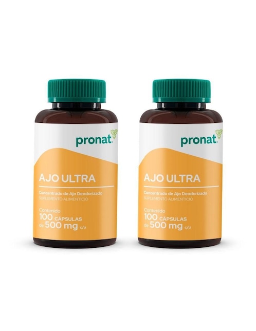 Ajo Ultra Pronat con concentrado de ajo de 100 cápsulas