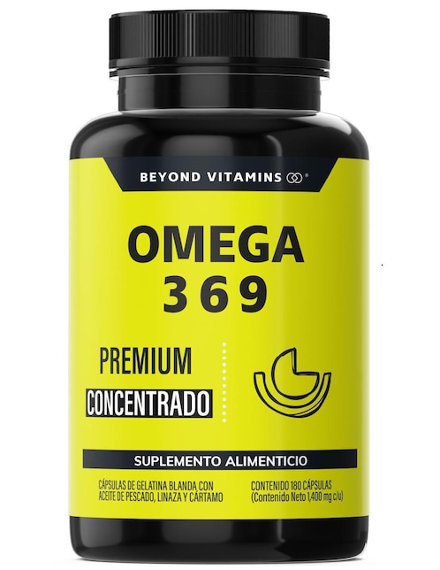Omega 3 9 6 Beyond Vitamins con aceite de pescado, linaza y cártamo