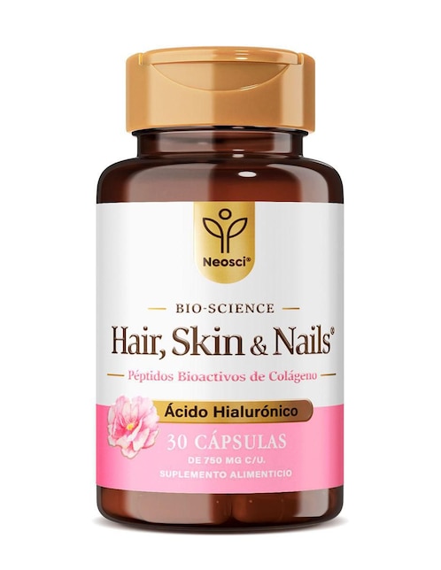 Hair, Skin & Nails Neosci con Ácido Hialurónico Naturelab con ácido hialurónico de 30 cápsulas