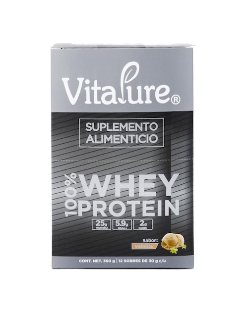 VITAPURE Proteina Whey Vitapure Vitapure sabor vainilla de 12 sobres